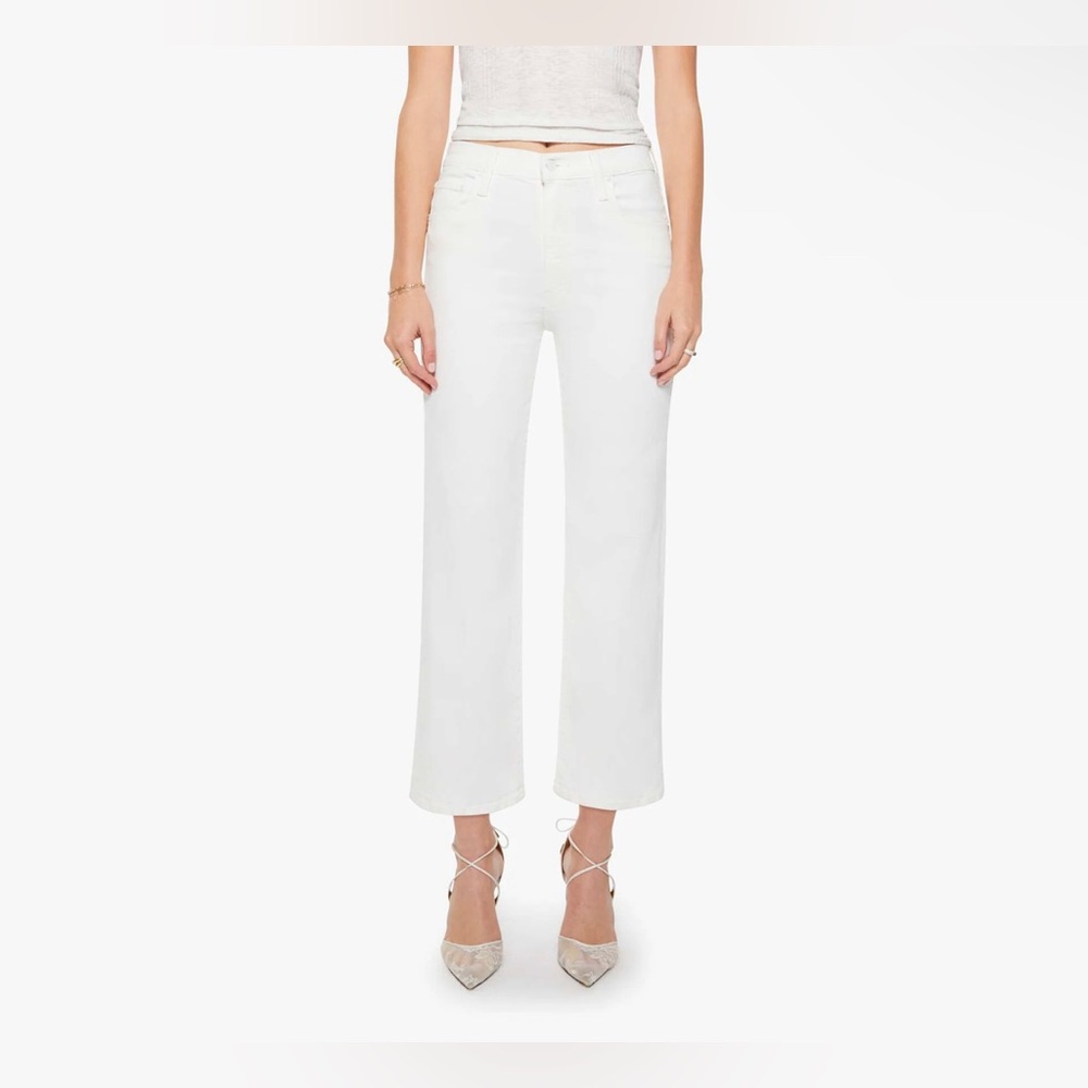 MOTHER- The Rambler Straight-Leg Jeans in White/Fairest Of Them All - Size 25